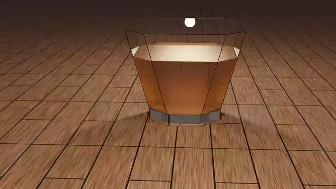 alcohol glass Low-poly 3D model