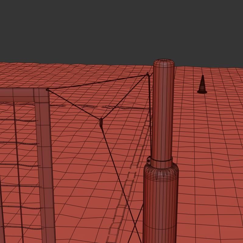 Volleyball court 3D model_16