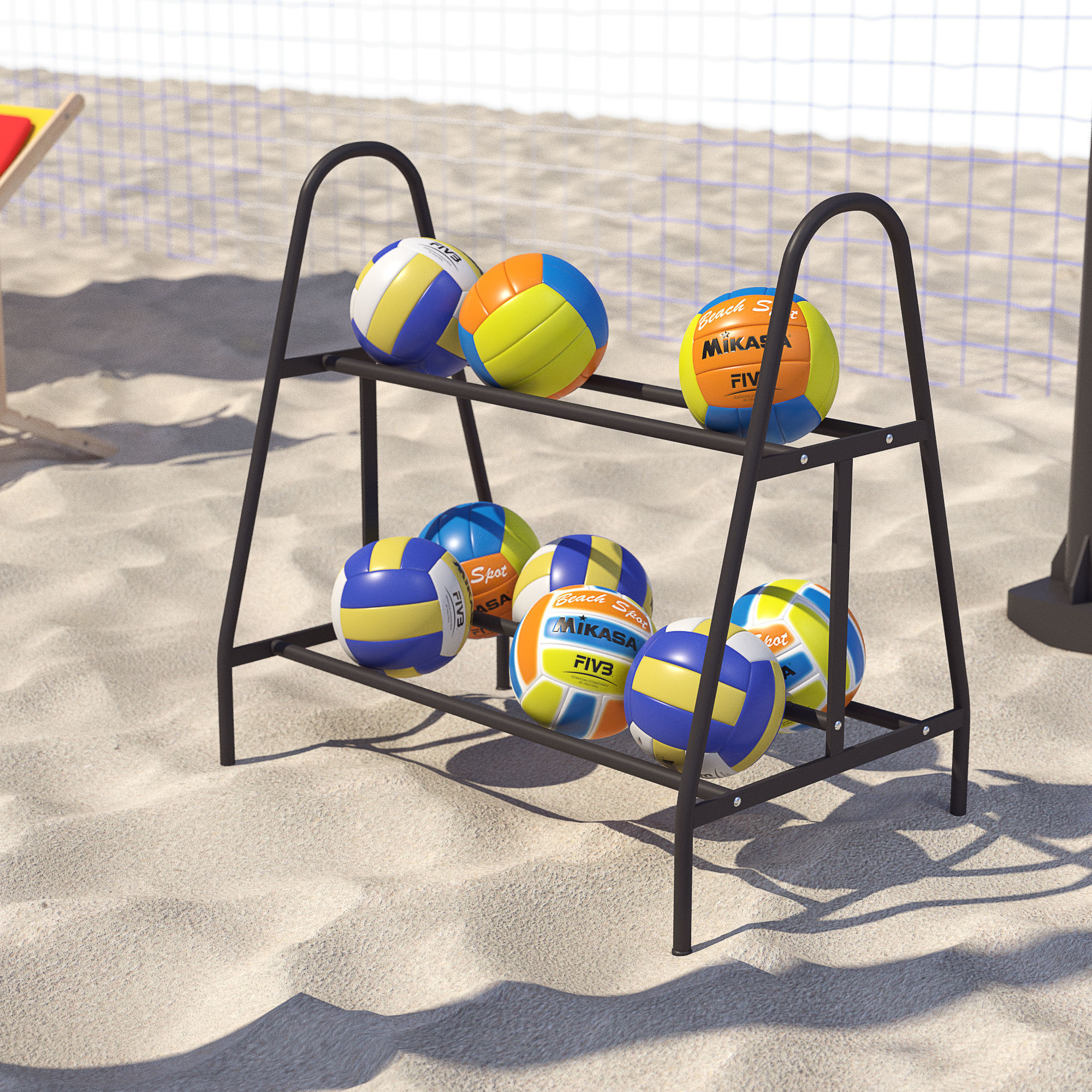 Volleyball court 3D model_8