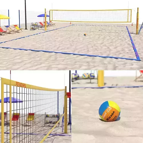 Volleyball court 3D model