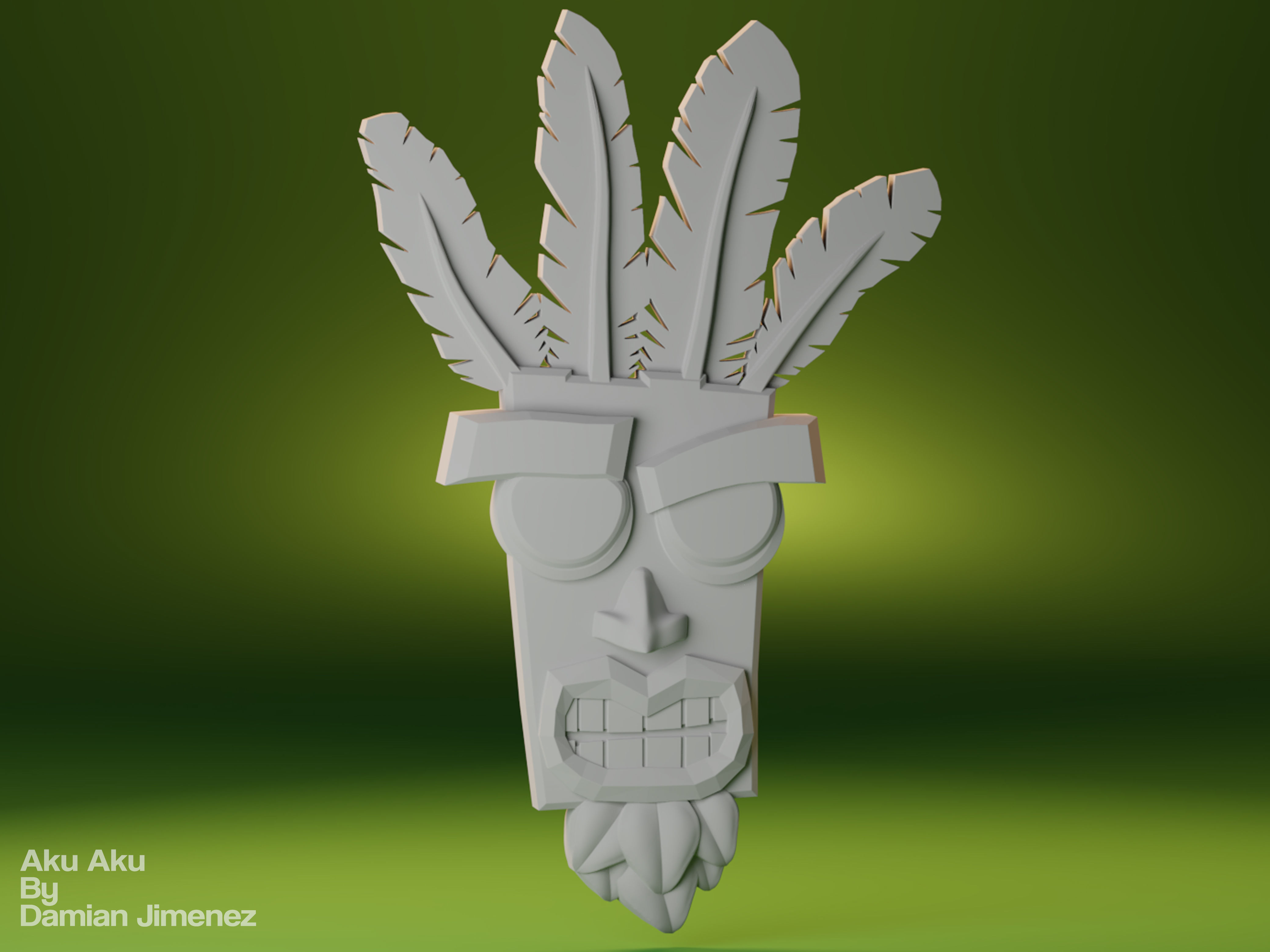 Crash Bandicoot - Aku Aku 3D print 3D print model_4