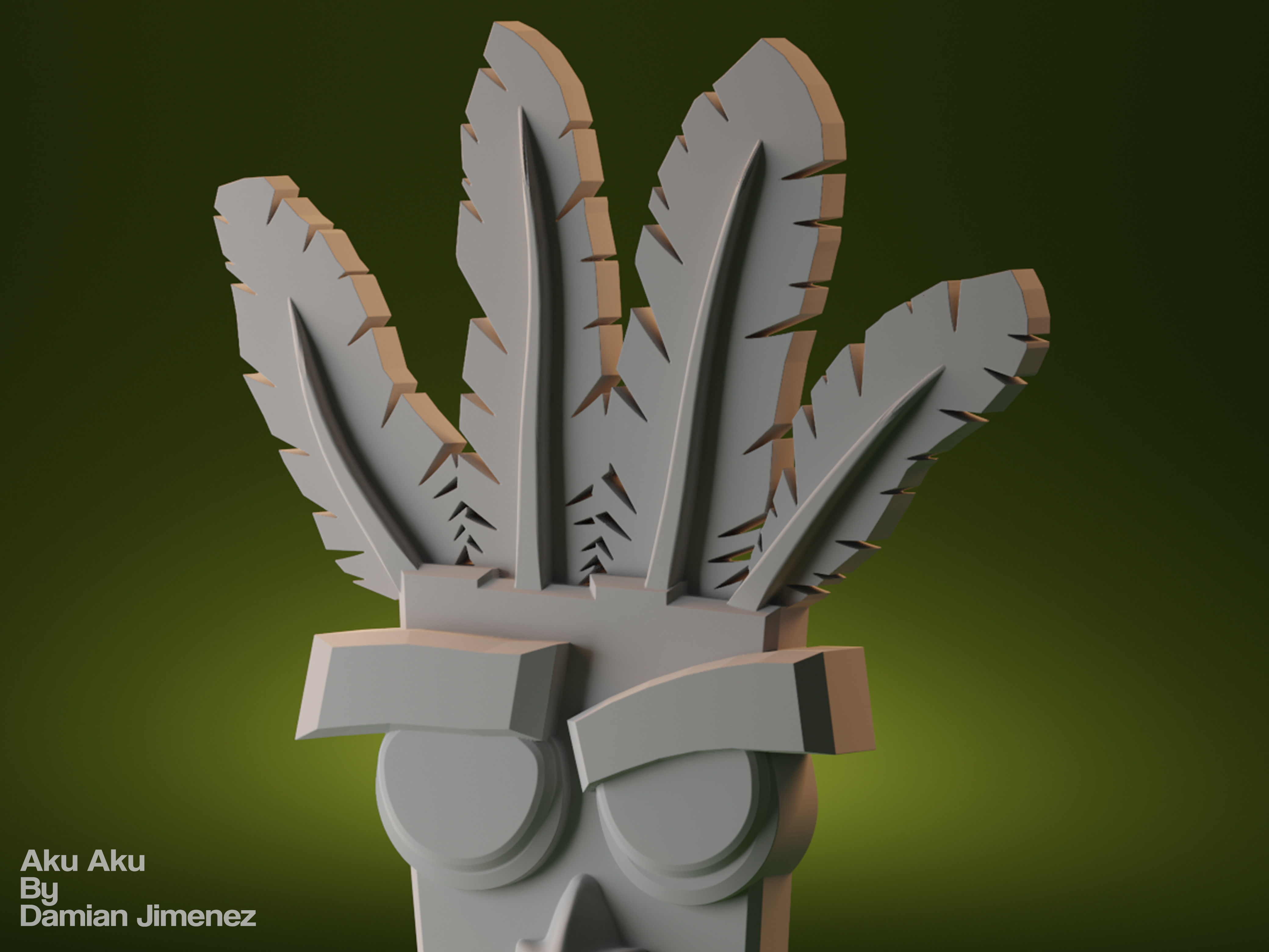 Crash Bandicoot - Aku Aku 3D print 3D print model_2