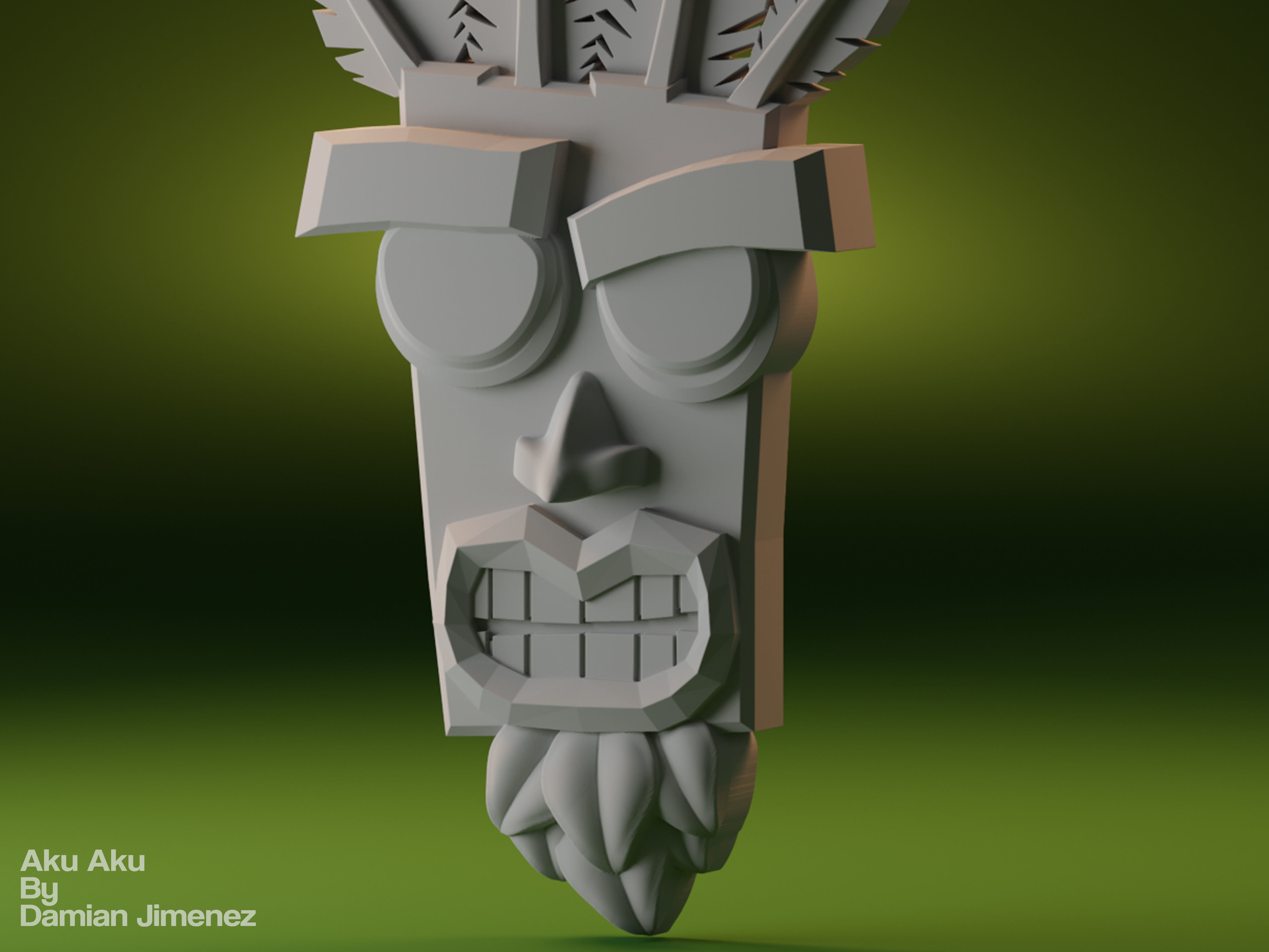 Crash Bandicoot - Aku Aku 3D print 3D print model_1