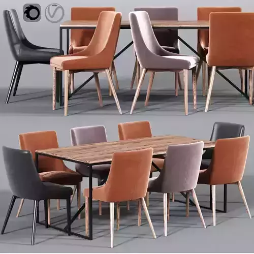 Blaisdell Parsons Dining Table Chair Set