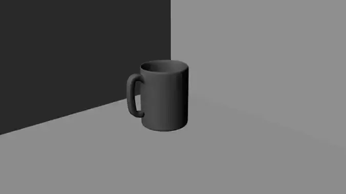 Simple Mug Low-poly 3D model