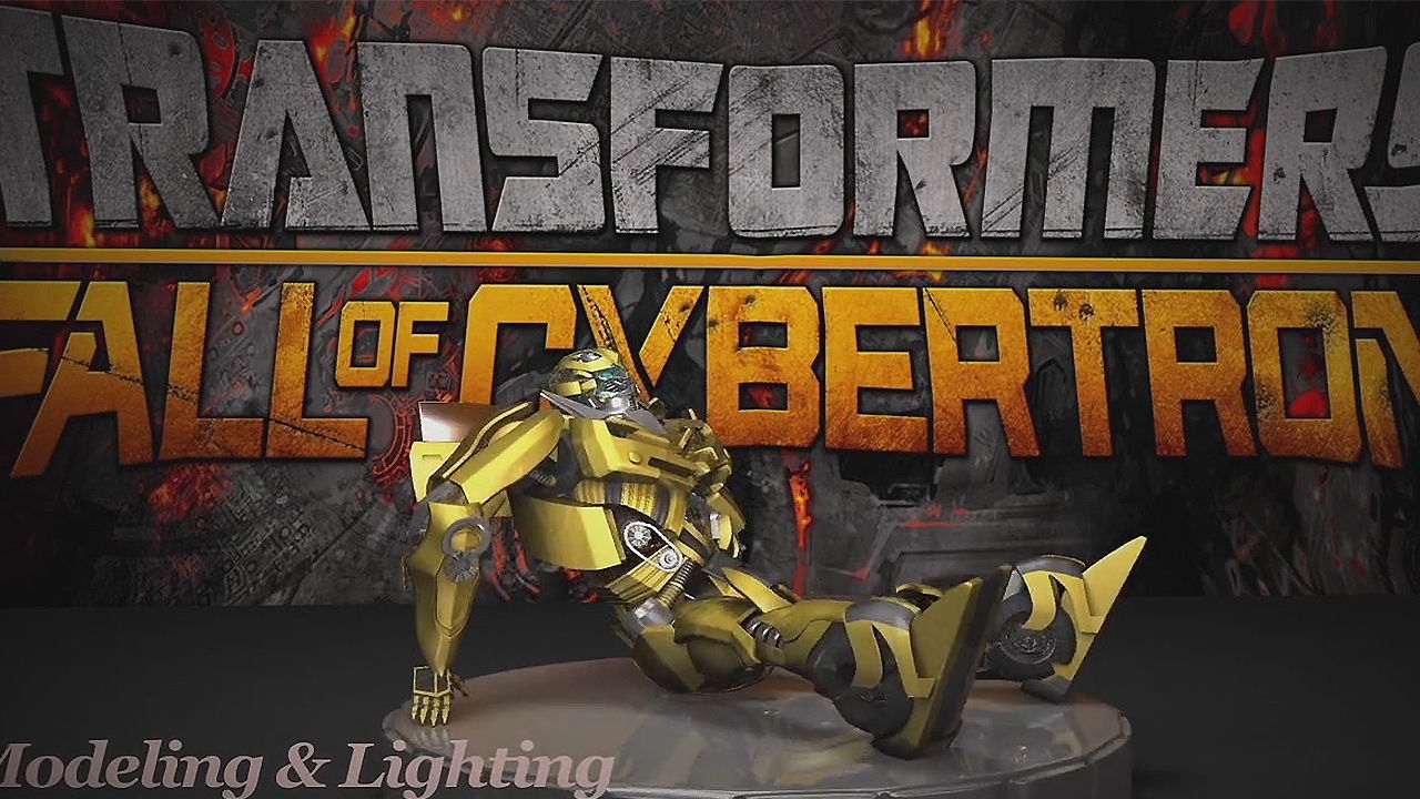 Bumblebee robot Low-poly 3D model_2