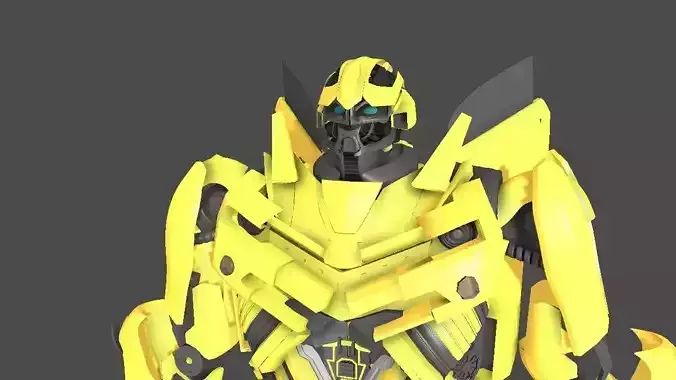 Bumblebee robot Low-poly 3D model