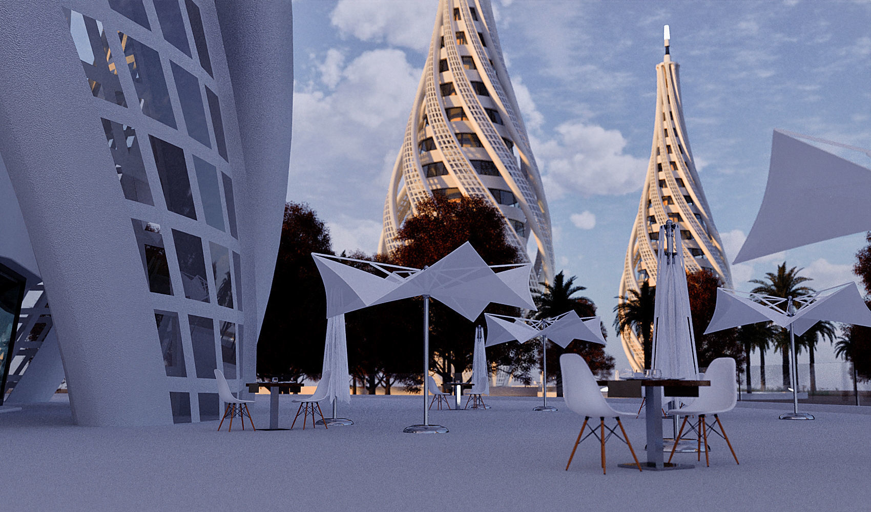 Futuristic Organic Building Ver-3 3D model_2