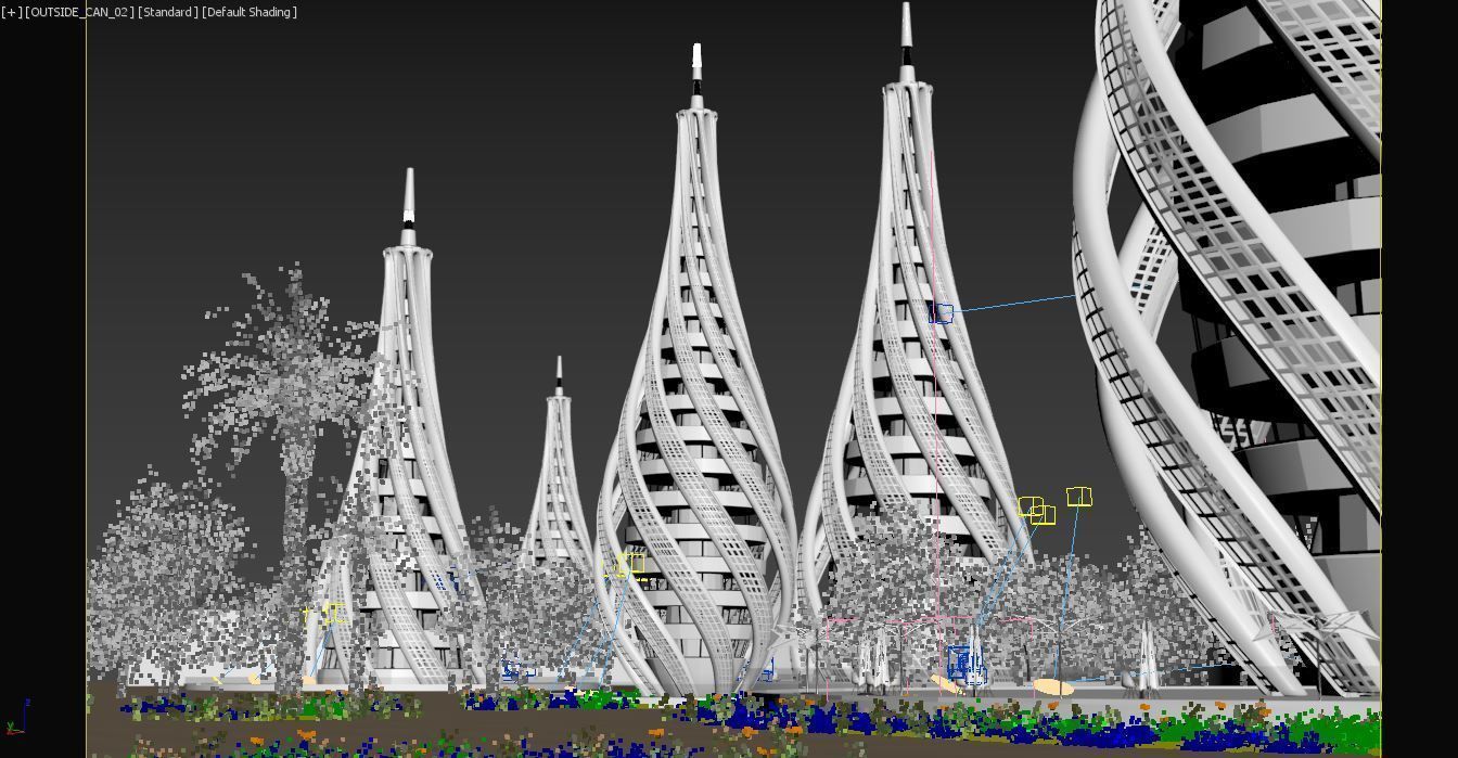 Futuristic Organic Building Ver-3 3D model_11