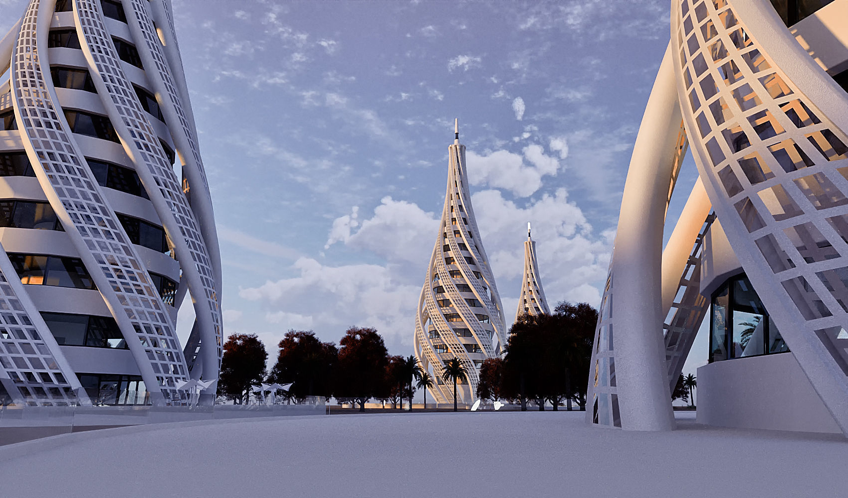 Futuristic Organic Building Ver-3 3D model_5