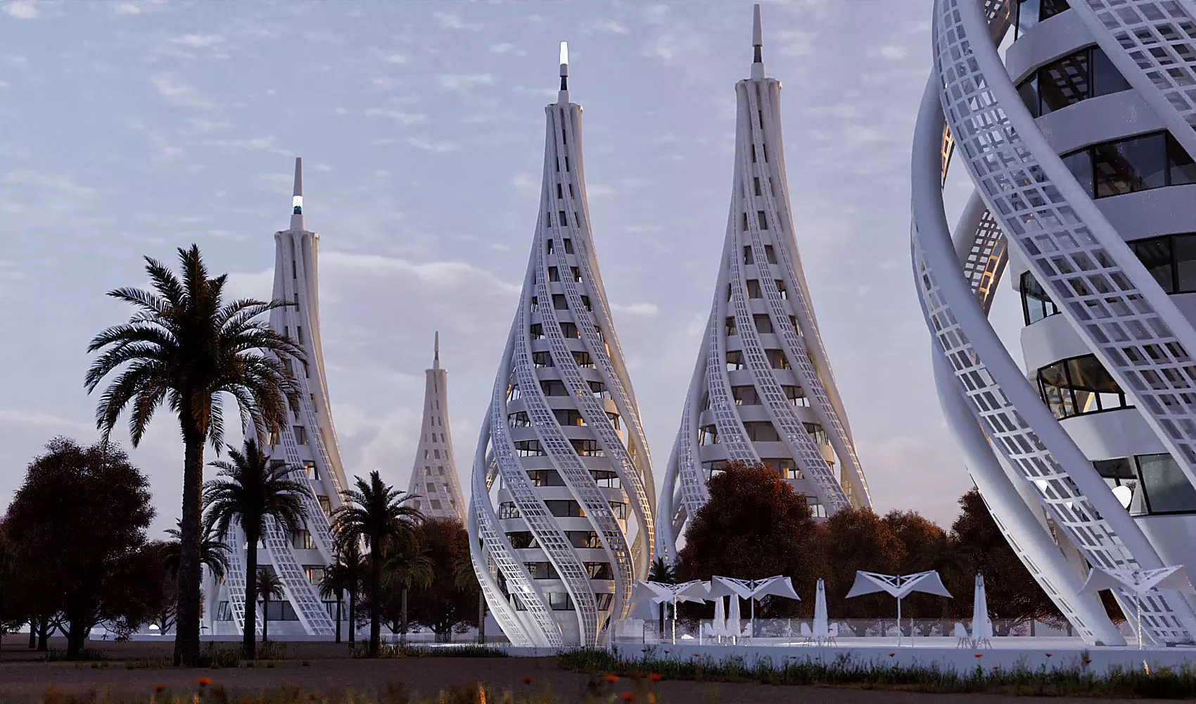 Futuristic Organic Building Ver-3 3D model_0