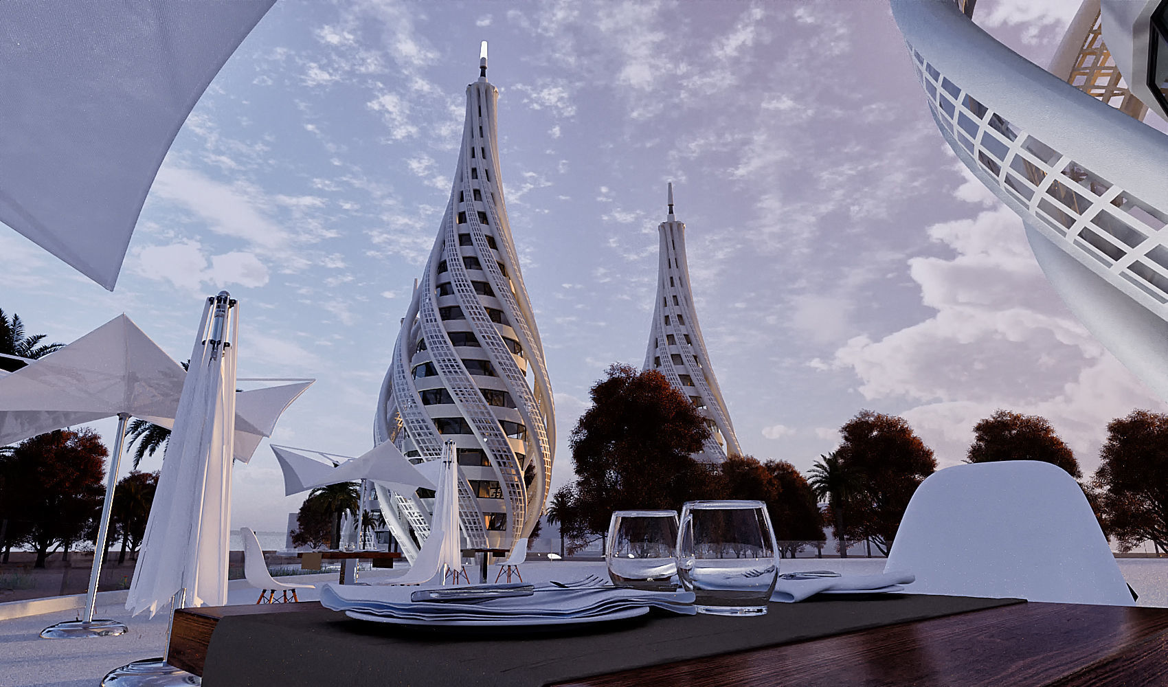 Futuristic Organic Building Ver-3 3D model_1