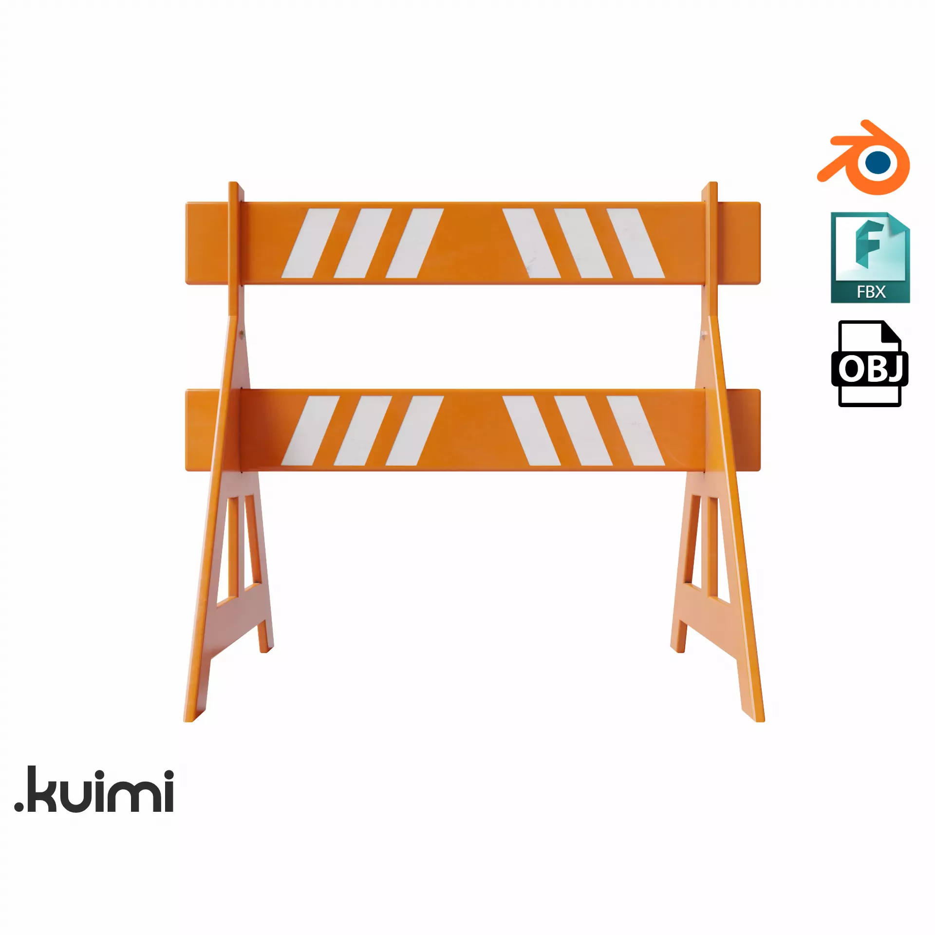 Traffic Barrier 002 3D model_0