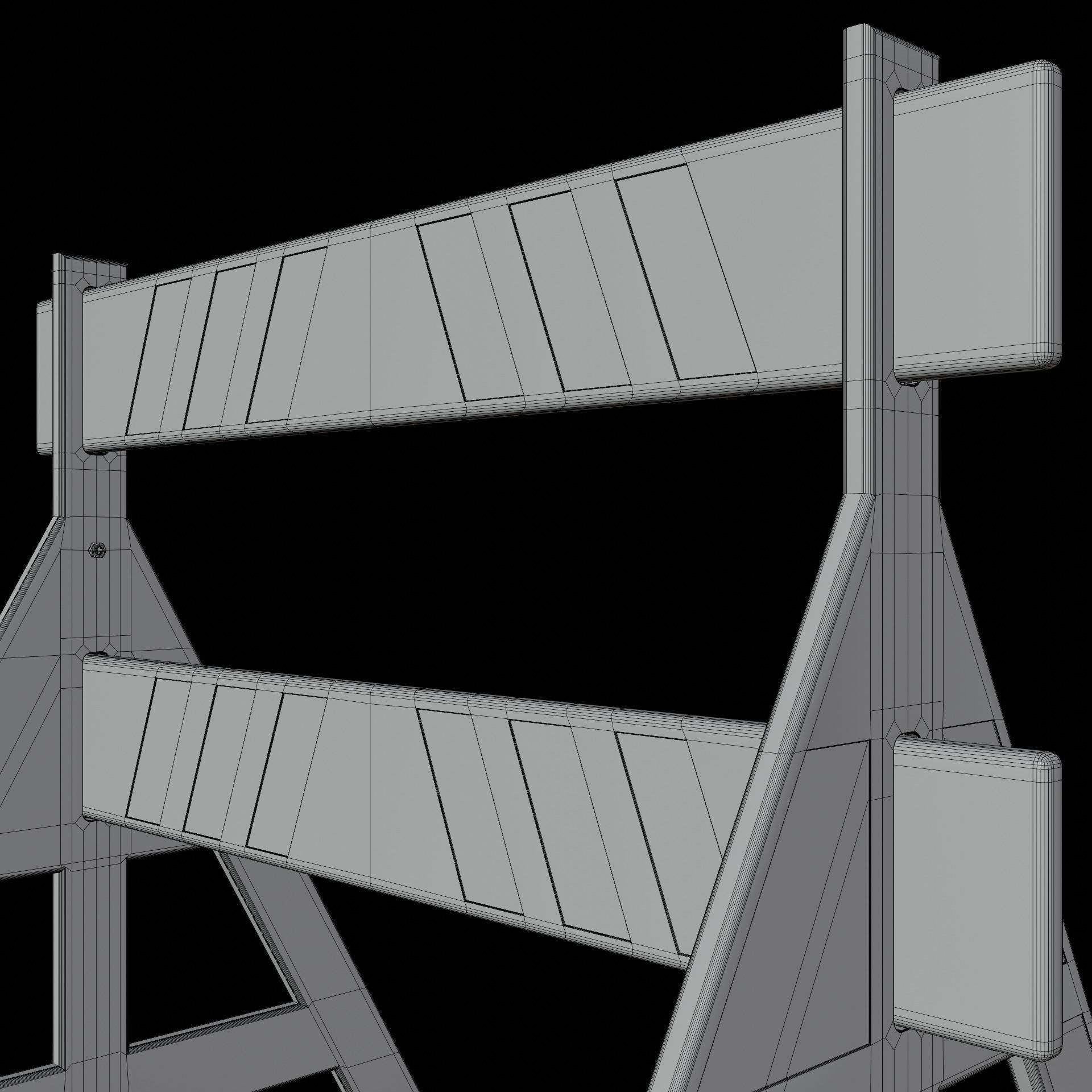 Traffic Barrier 002 3D model_13