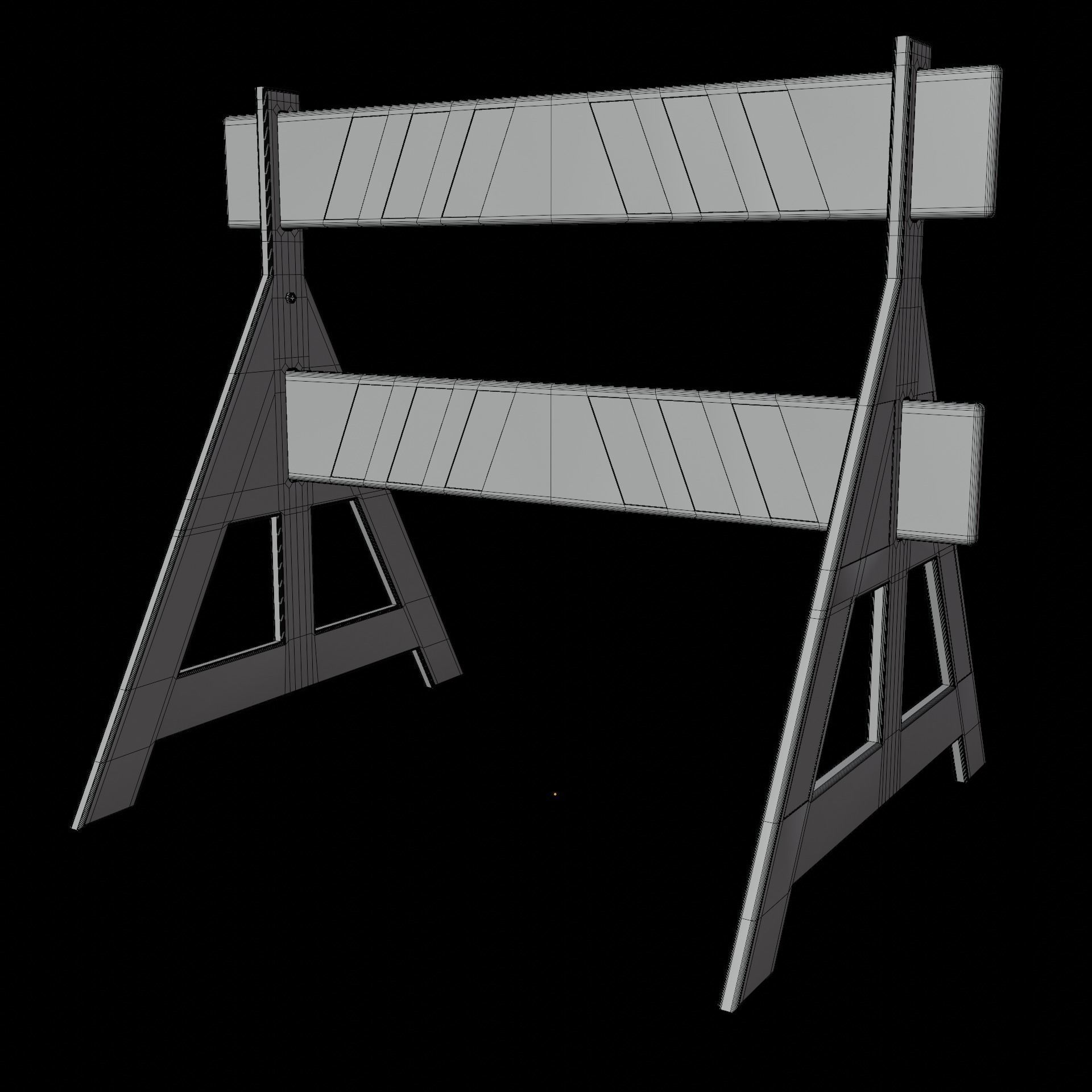 Traffic Barrier 002 3D model_9