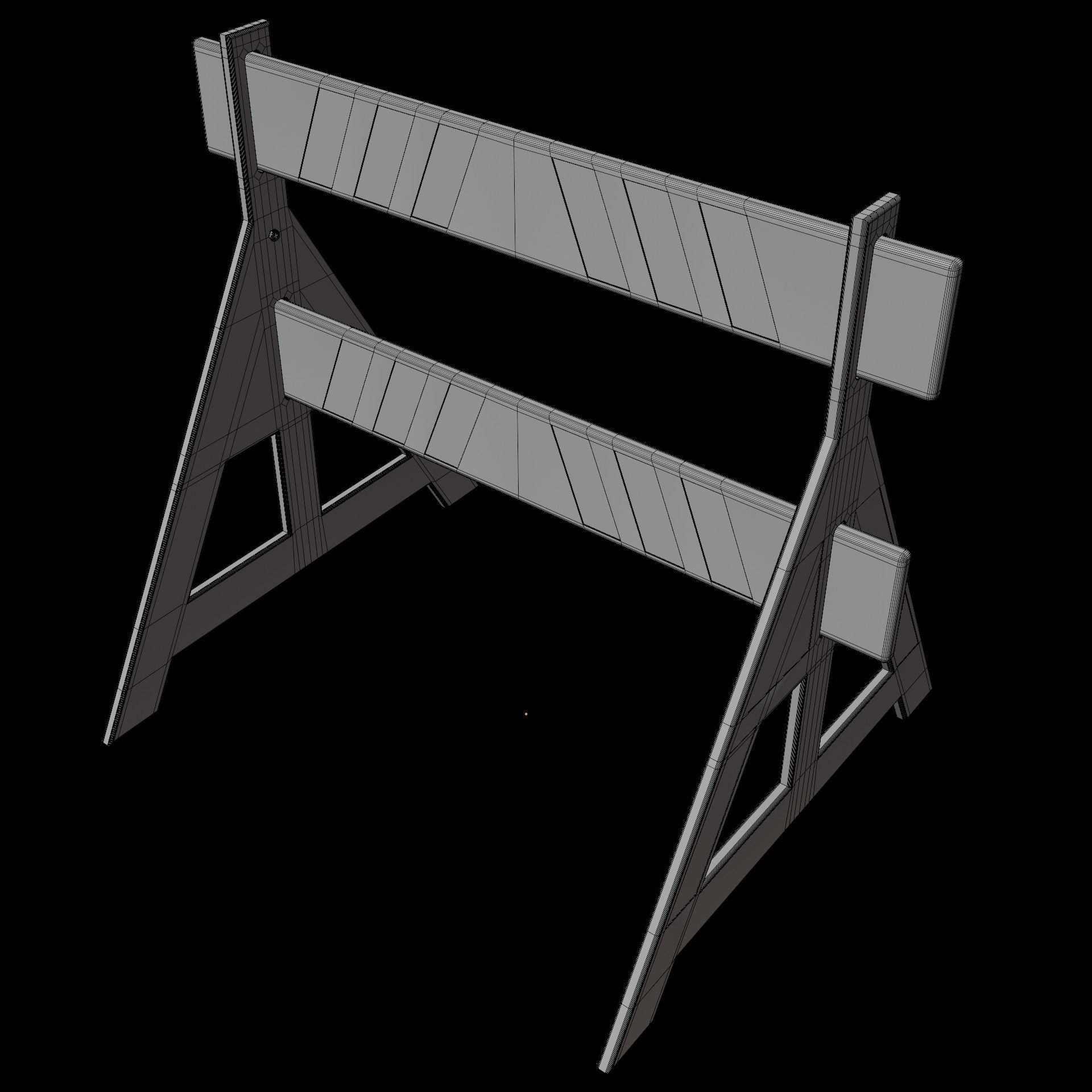 Traffic Barrier 002 3D model_10