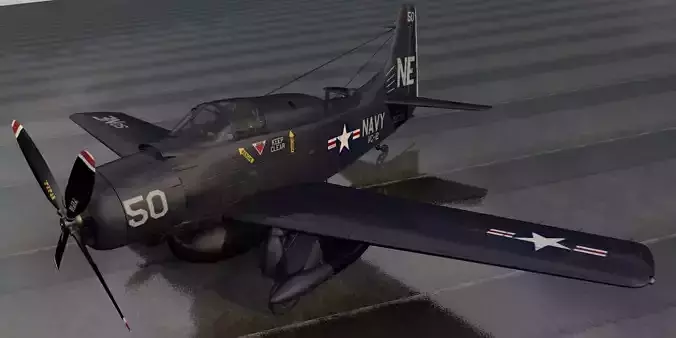 Douglas EA-1E or AD-5W Skyraider 3D model