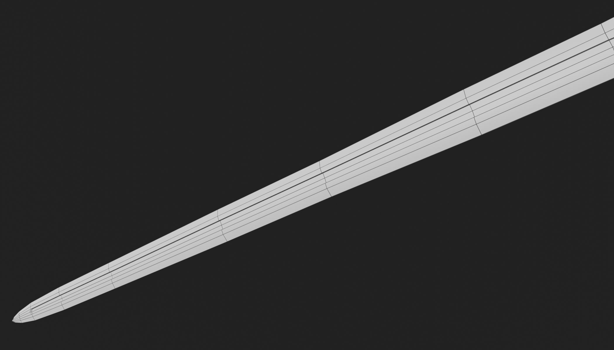 Claymore medieval sword with multiple texture variations Low-poly 3D model_16