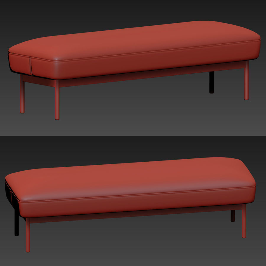 Puff Puff Bench By Blu Dot 3D model_3