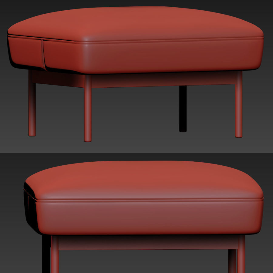 Puff Puff Bench By Blu Dot 3D model_2