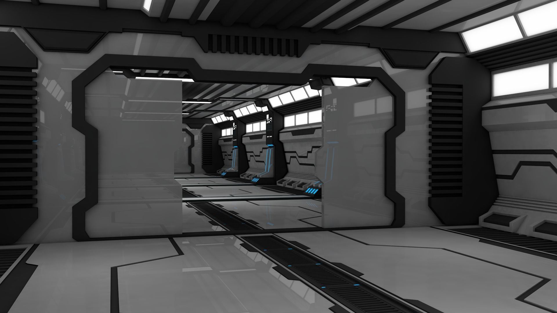 Sci Fi Interior 3D model_7