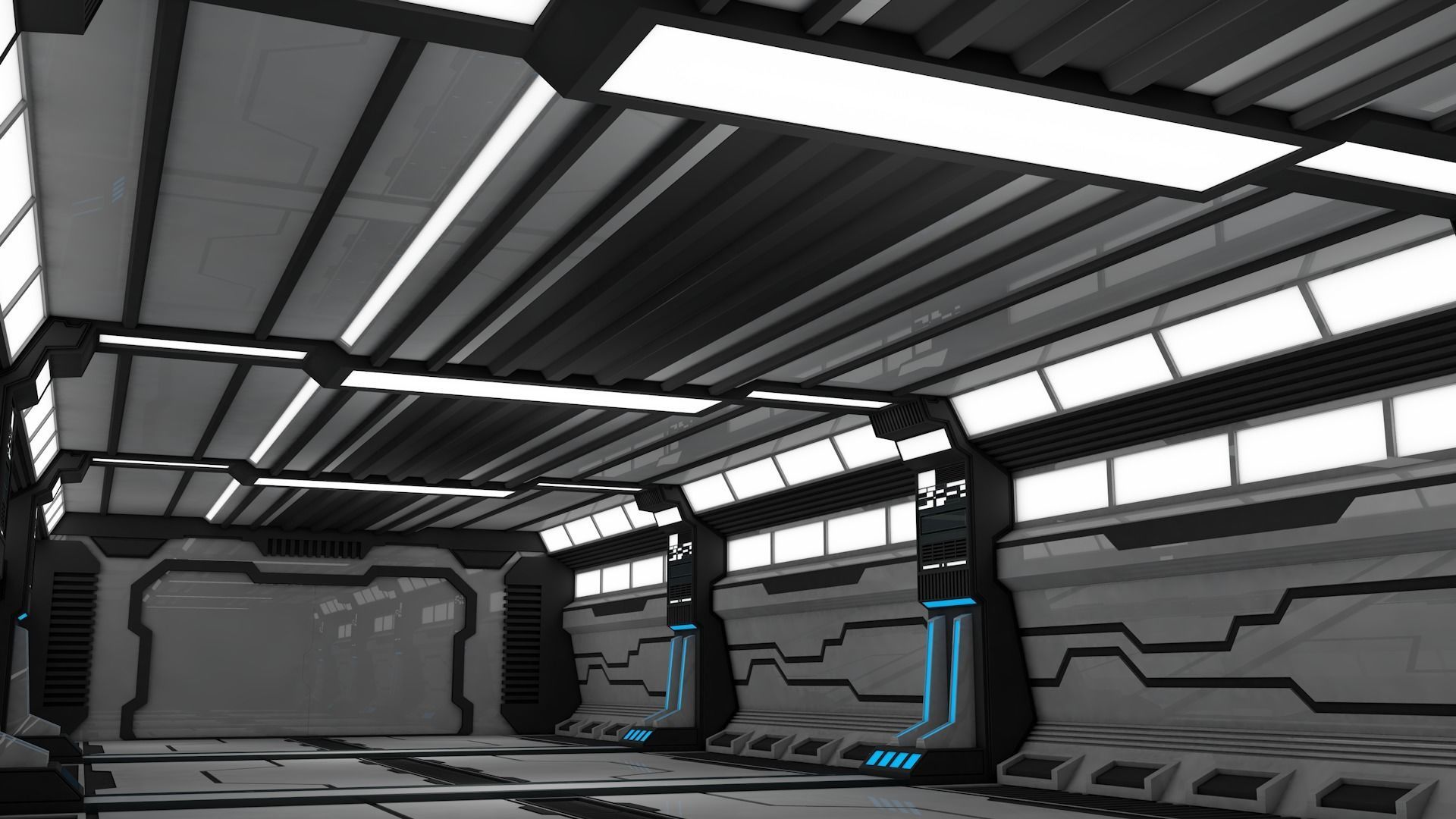 Sci Fi Interior 3D model_1