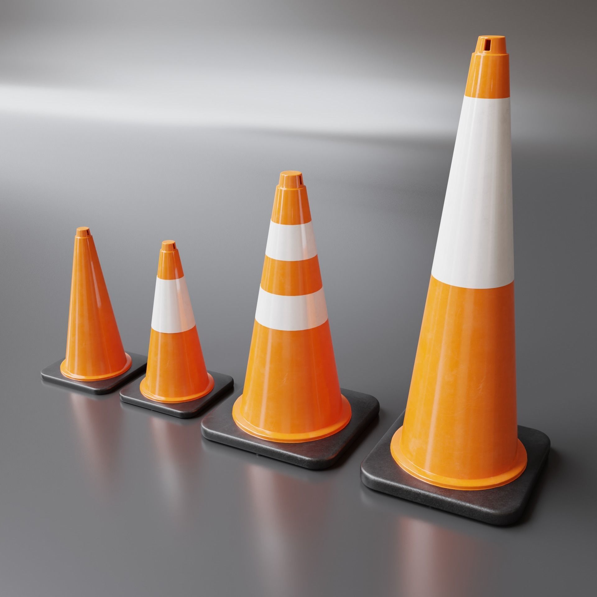 Road Cones and Barricades Vol 1 3D Model Collection_21