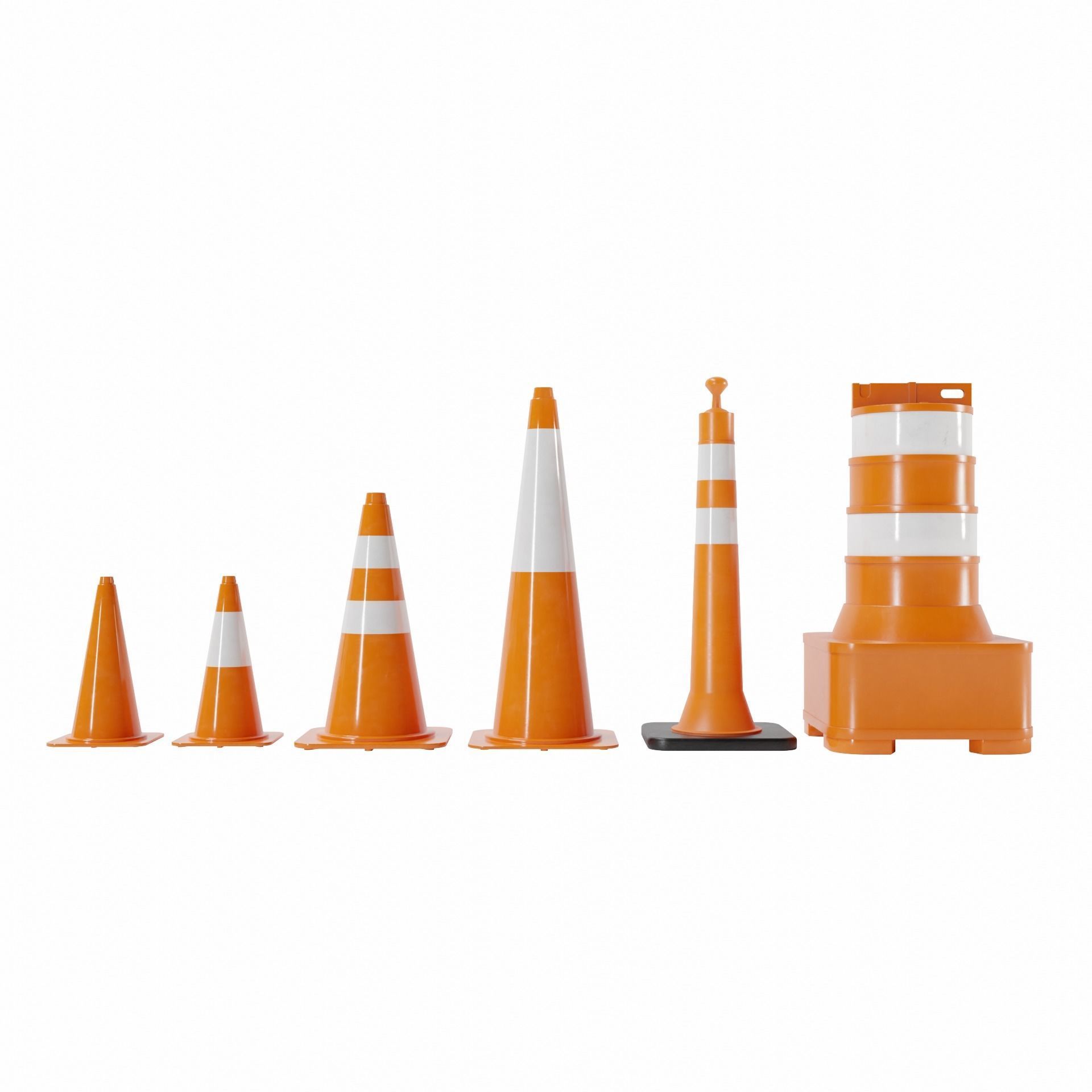 Road Cones and Barricades Vol 1 3D Model Collection_27
