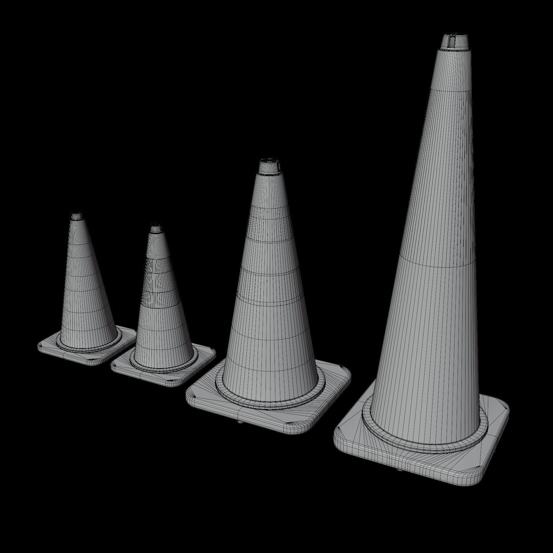 Road Cones and Barricades Vol 1 3D Model Collection_24