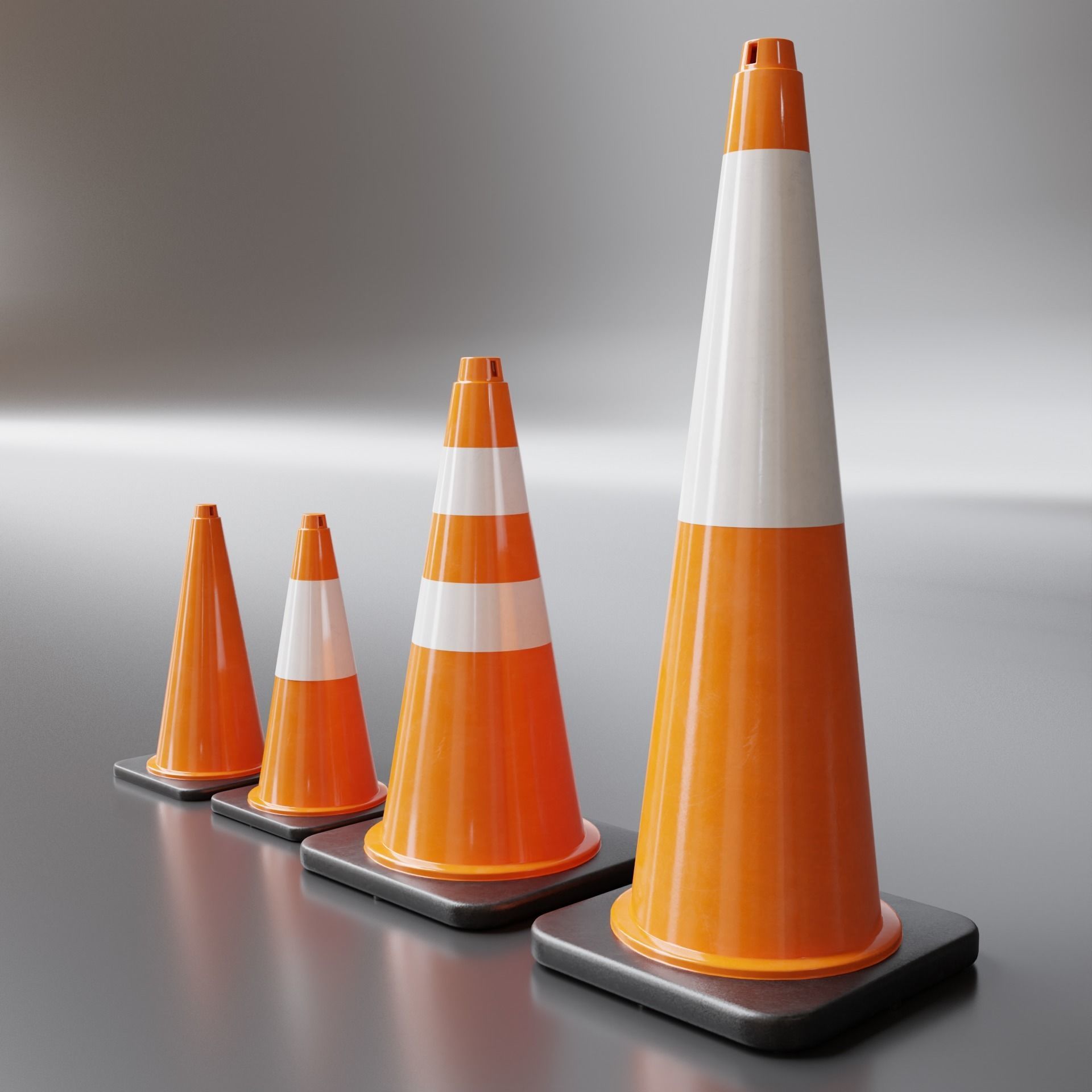 Road Cones and Barricades Vol 1 3D Model Collection_22