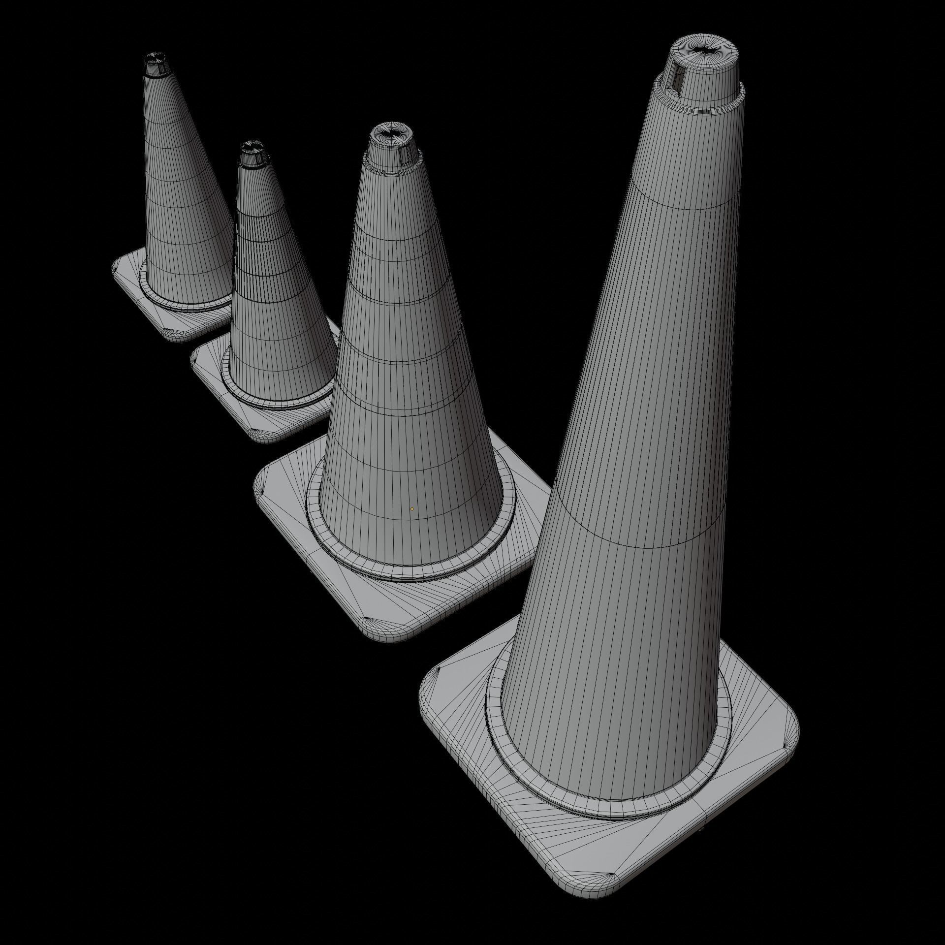 Road Cones and Barricades Vol 1 3D Model Collection_26