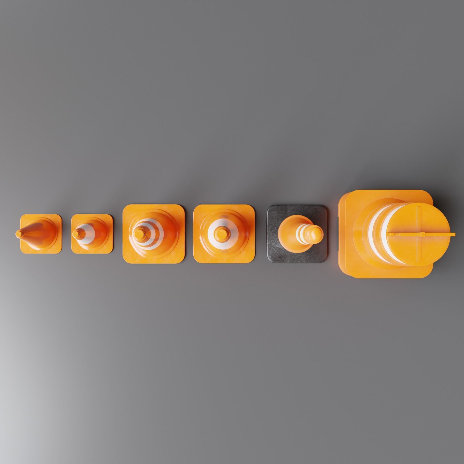 Road Cones and Barricades Vol 1 3D Model Collection_29