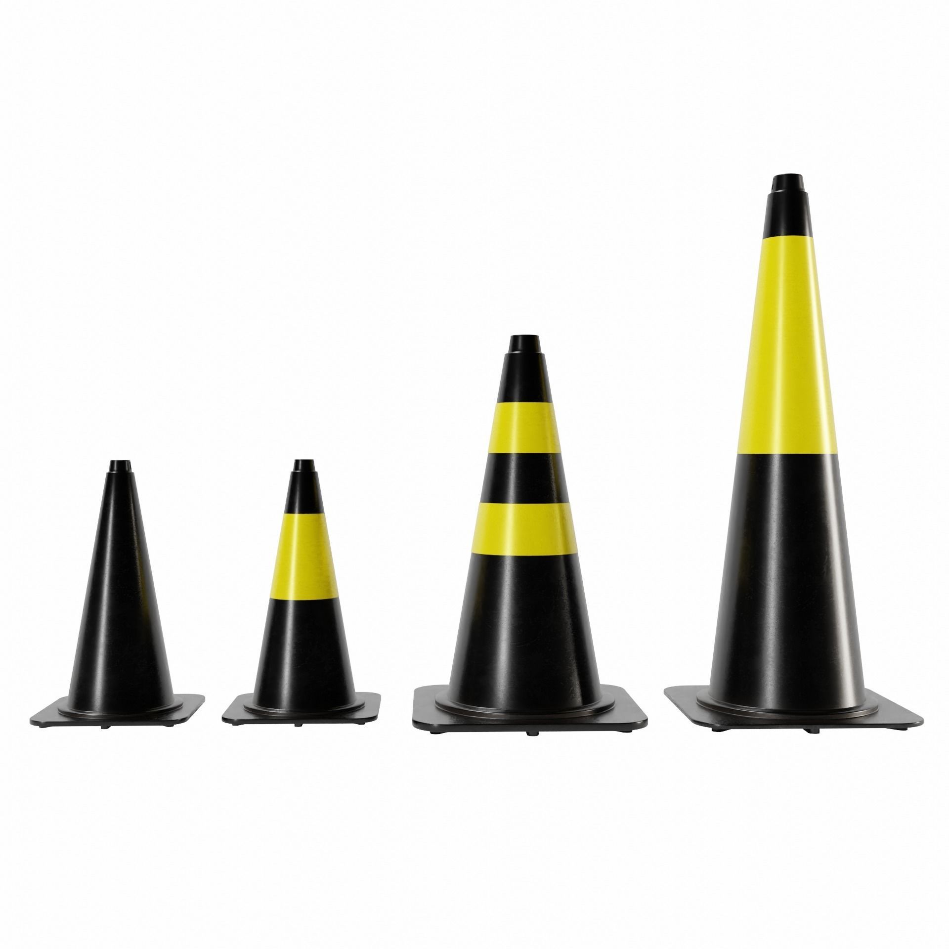 Road Cones and Barricades Vol 1 3D Model Collection_6
