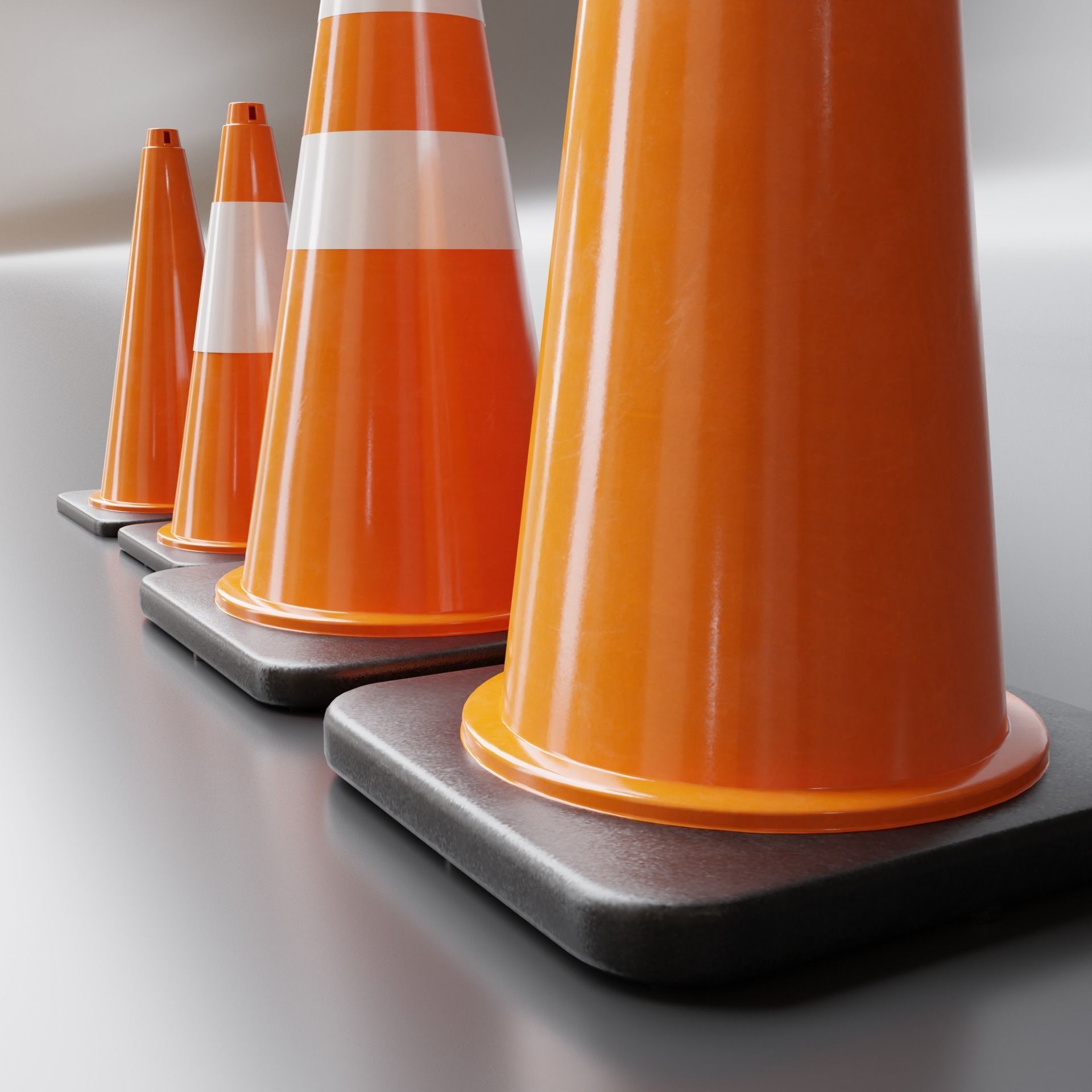 Road Cones and Barricades Vol 1 3D Model Collection_23