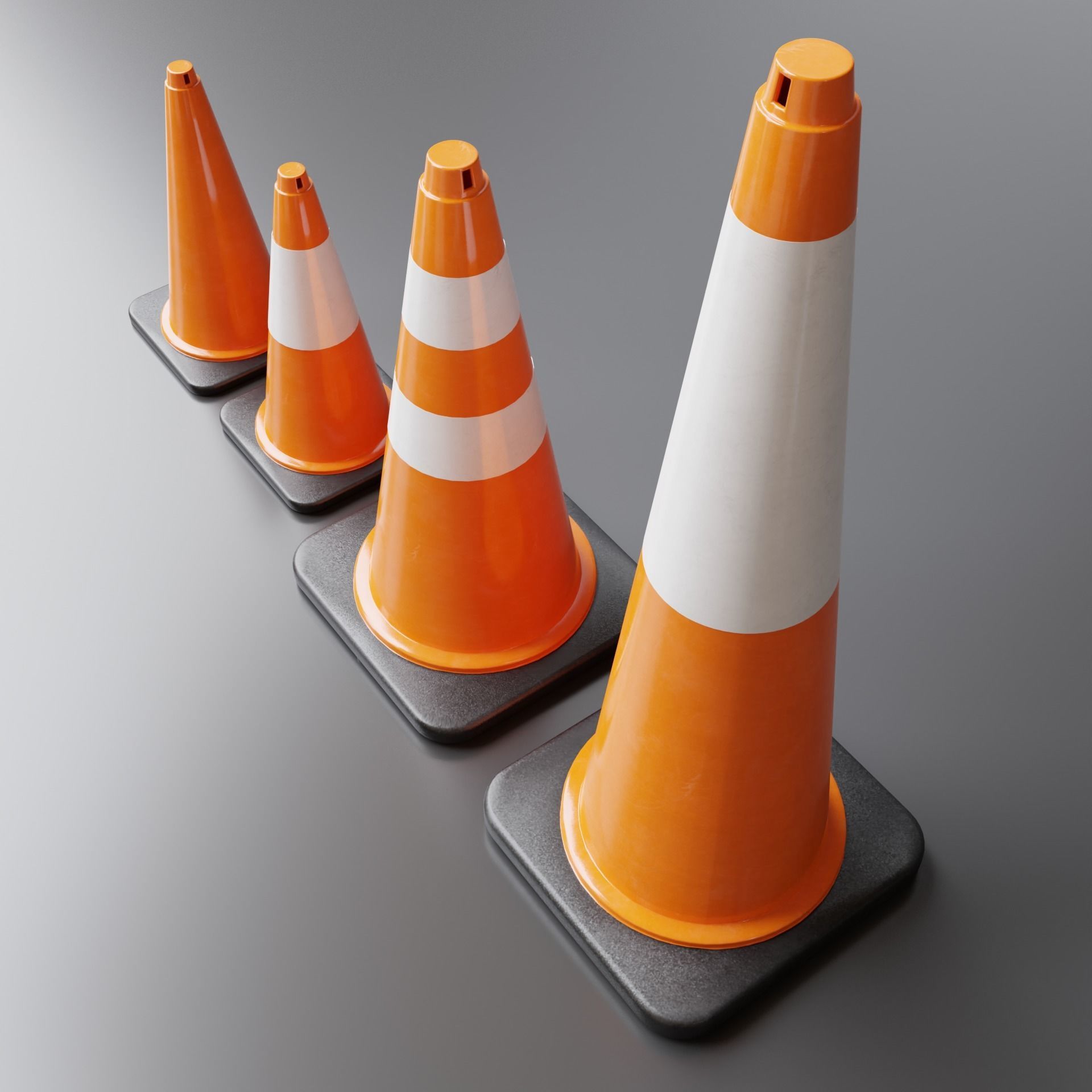 Road Cones and Barricades Vol 1 3D Model Collection_20