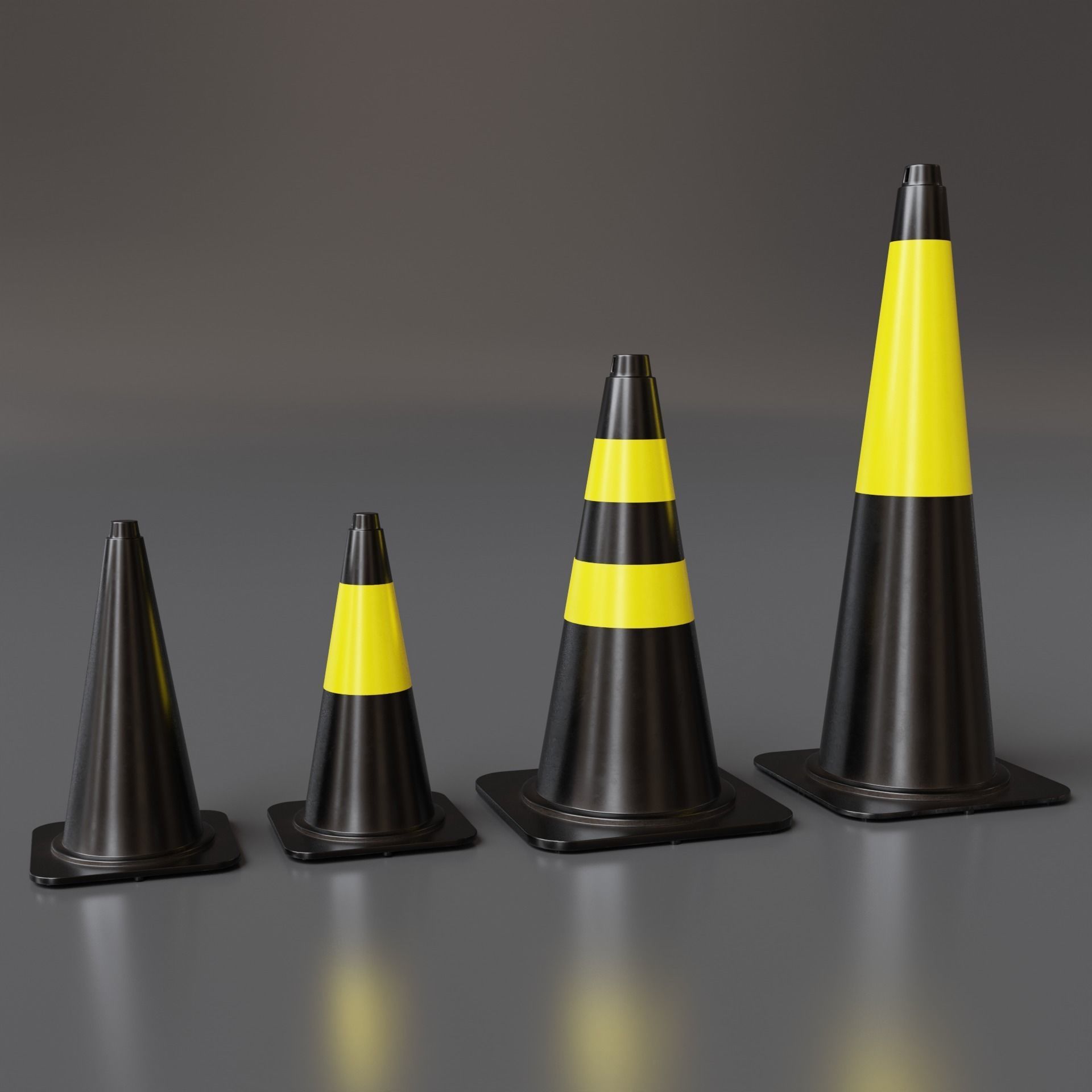 Road Cones and Barricades Vol 1 3D Model Collection_8