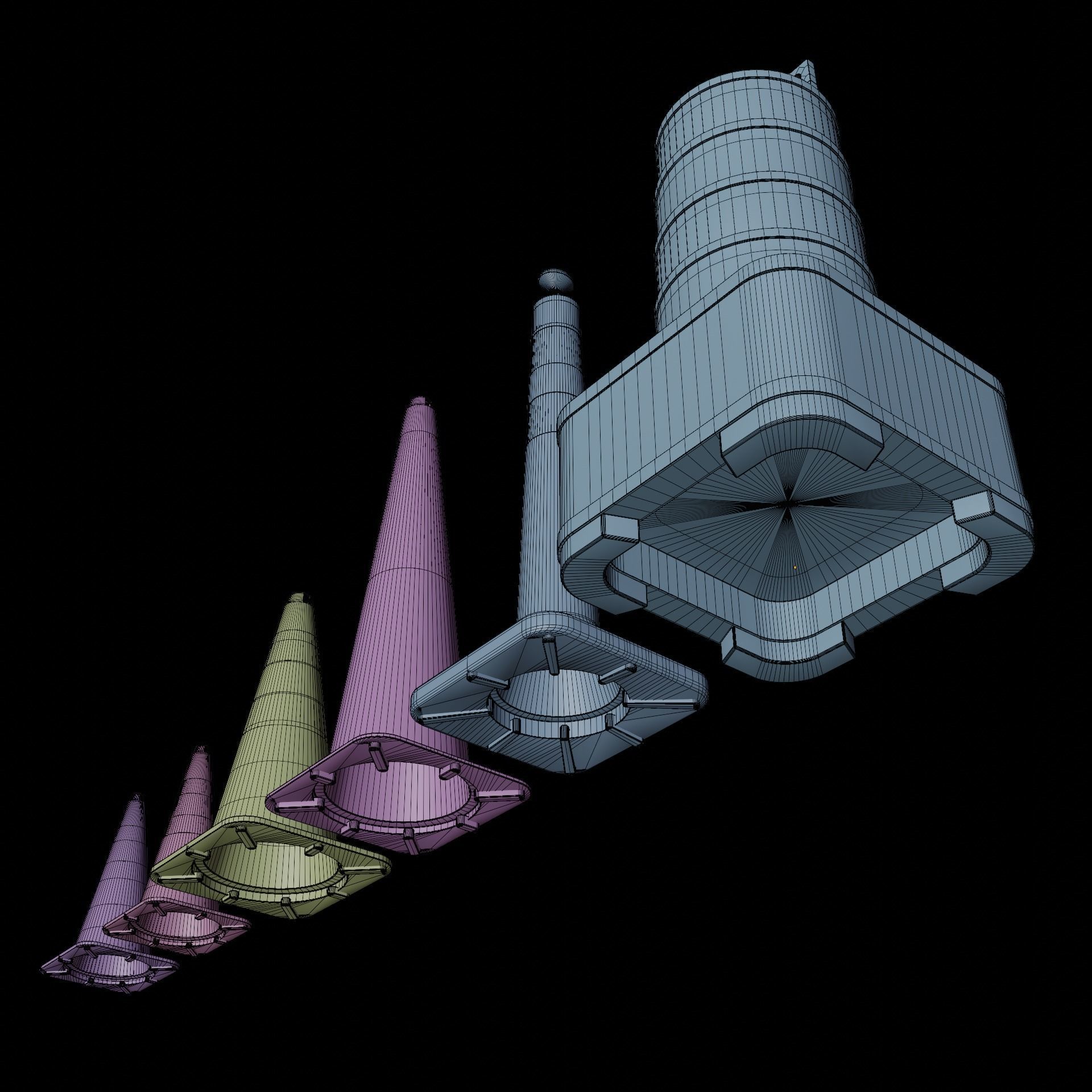 Road Cones and Barricades Vol 1 3D Model Collection_43