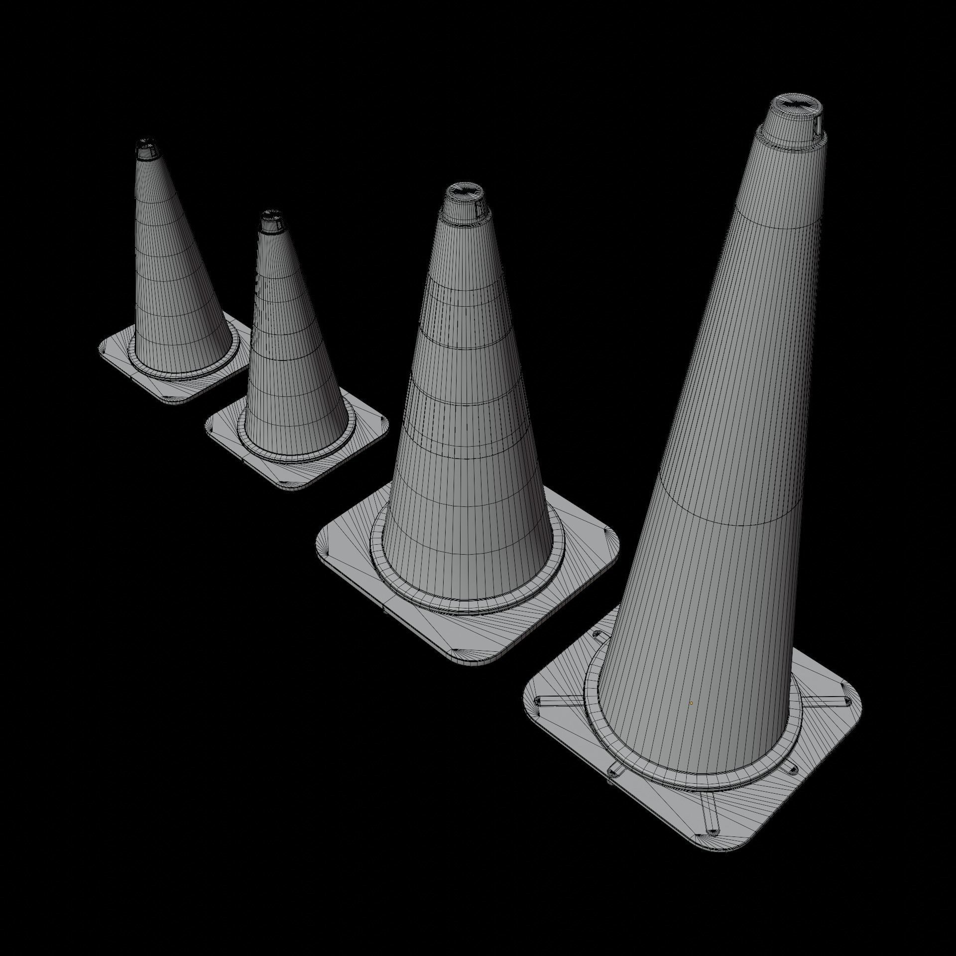 Road Cones and Barricades Vol 1 3D Model Collection_16
