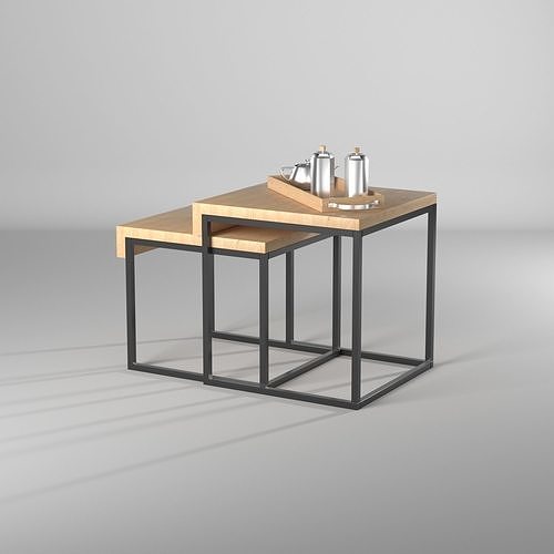 Mesa de cafe vintage - Vintage coffee table 3D model