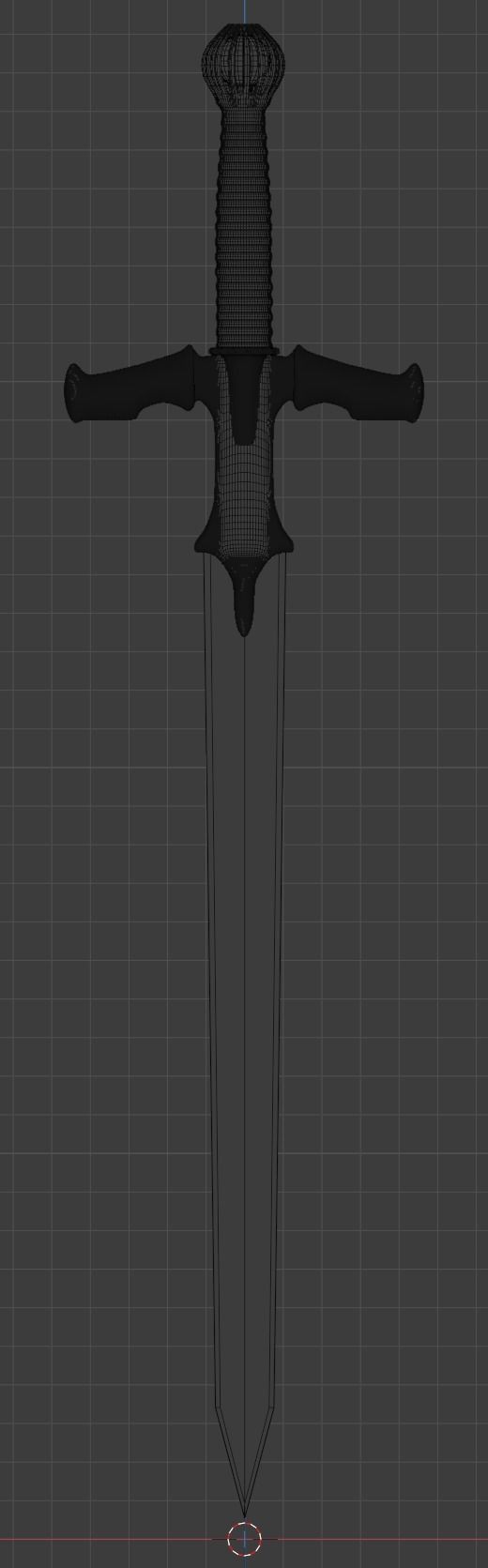 Medieval Sword Low-poly 3D model_3