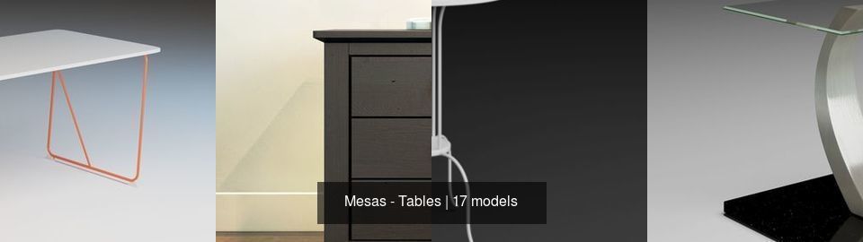 Mesas - Tables 3D Model Collection_1