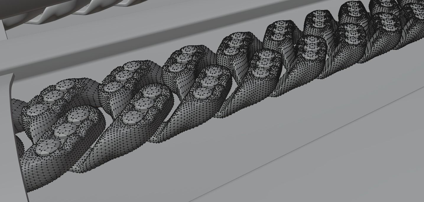 Cuban Bracelet With Diamonds and Rose Gold 3D print model_5