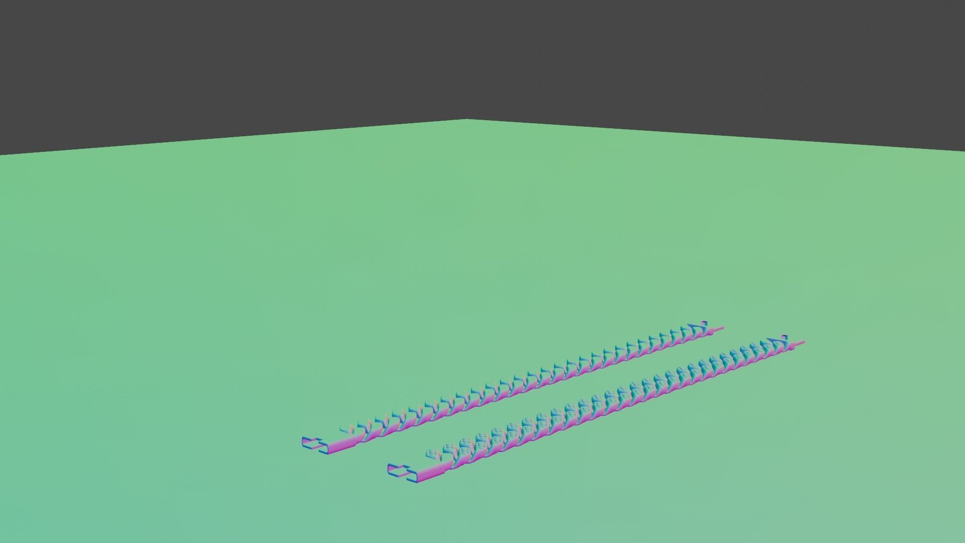 Cuban Bracelet With Diamonds and Rose Gold 3D print model_14