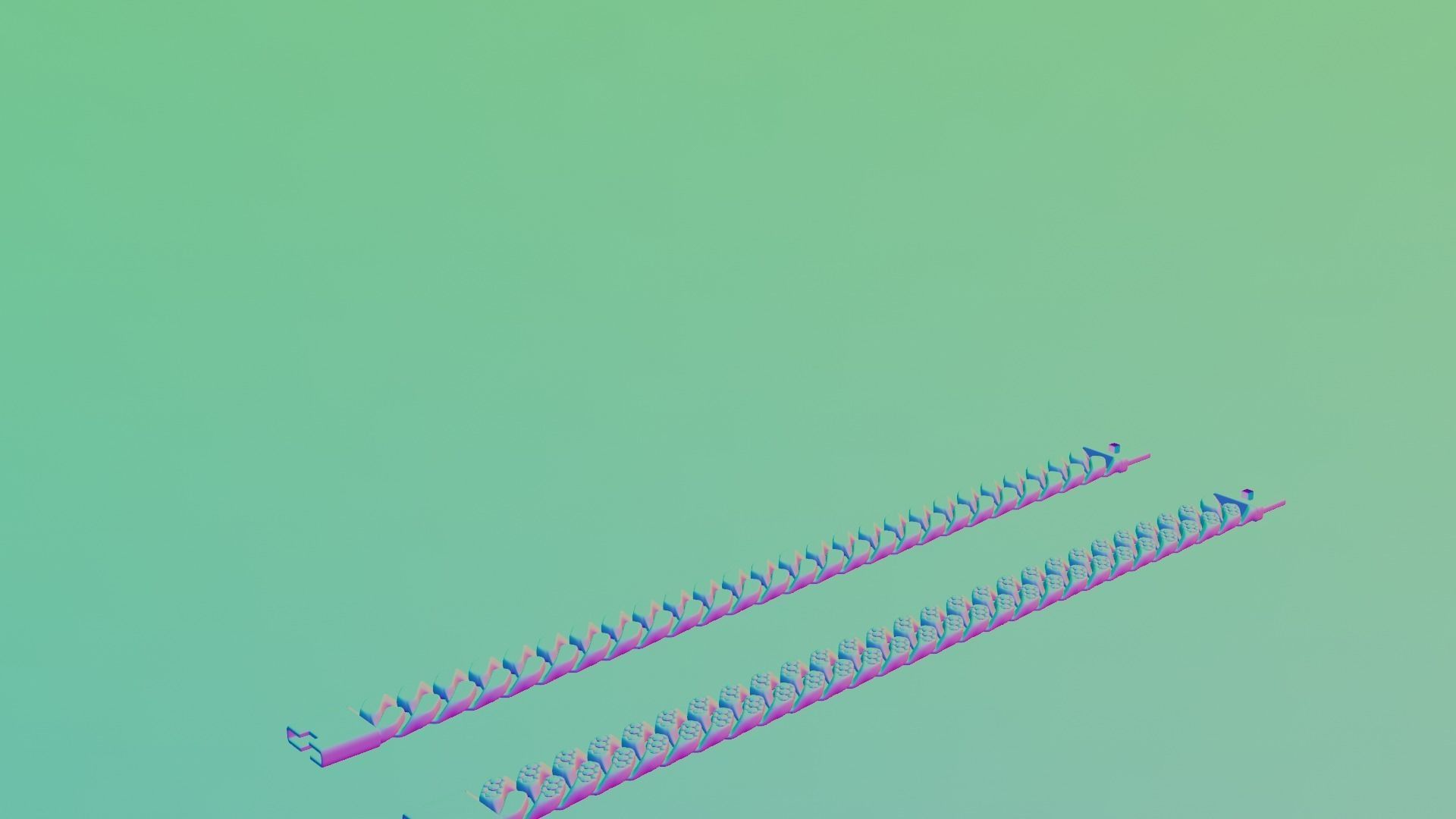 Cuban Bracelet With Diamonds and Rose Gold 3D print model_13