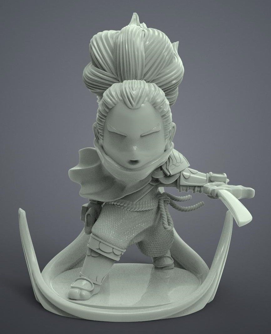 Yasuo dragon ball z figurine 3D print model_6