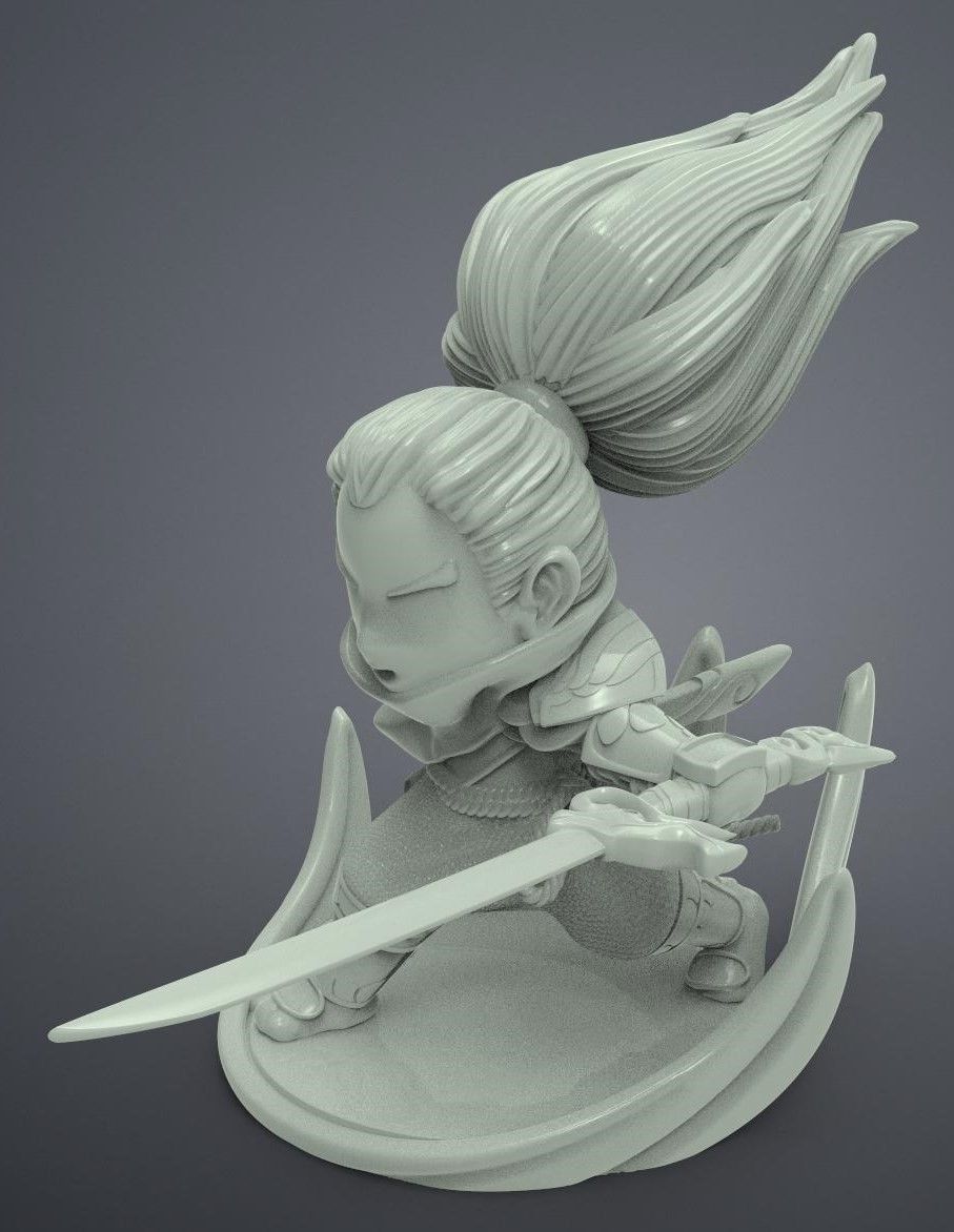 Yasuo dragon ball z figurine 3D print model_19