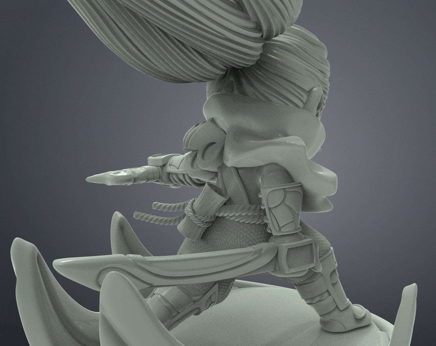 Yasuo dragon ball z figurine 3D print model_8