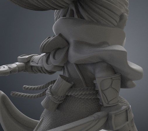 Yasuo dragon ball z figurine 3D print model_15