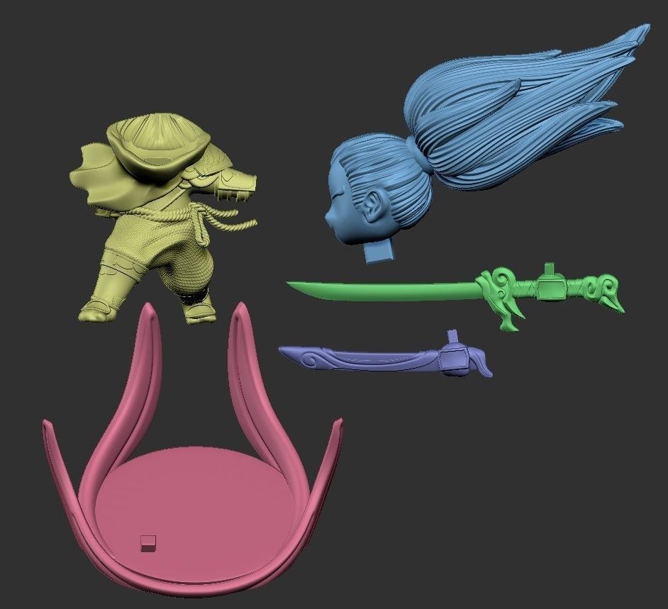 Yasuo dragon ball z figurine 3D print model_3