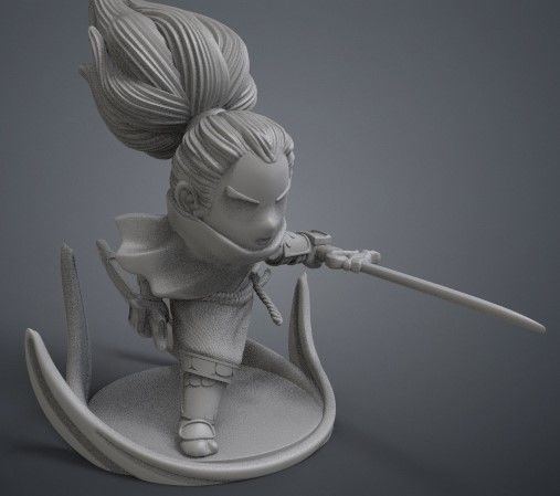 Yasuo dragon ball z figurine 3D print model_17